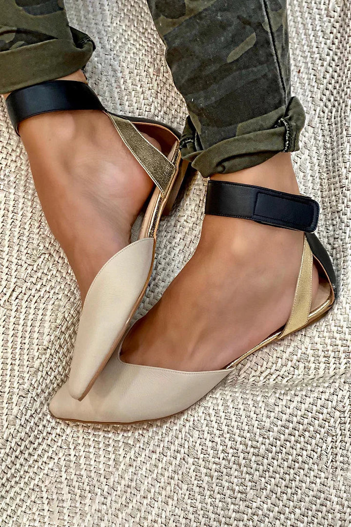 ELENA - Elegante puntige ballerina's met enkelbandje voor een verfijnde stijl