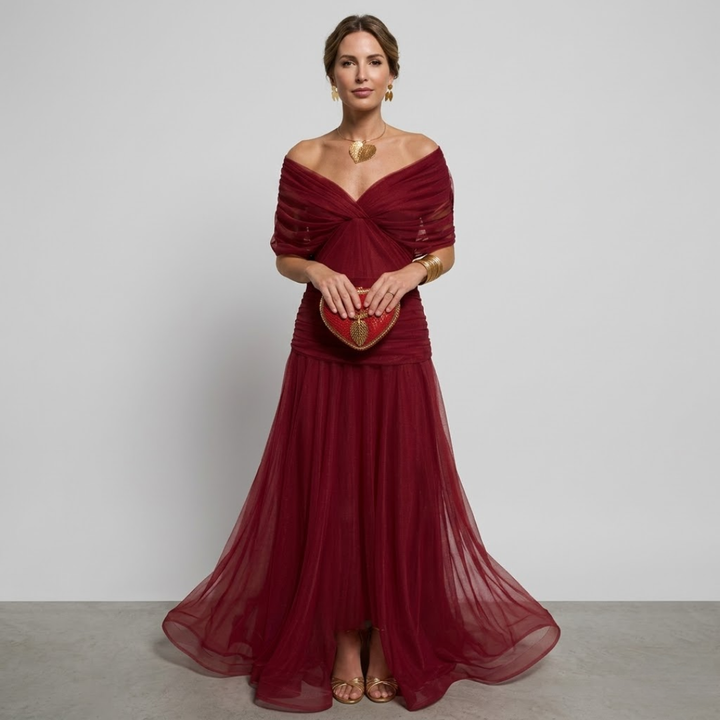ISABELLA - Elegante Maxi Jurk met Flatterende Taille en Tijdloze Klasse