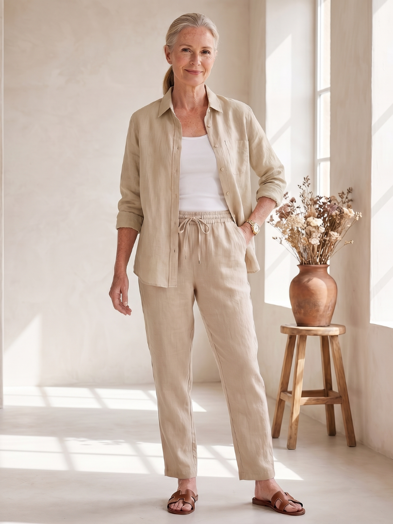 Noor - Lange Mouwen Shirt Tapered Broek Set