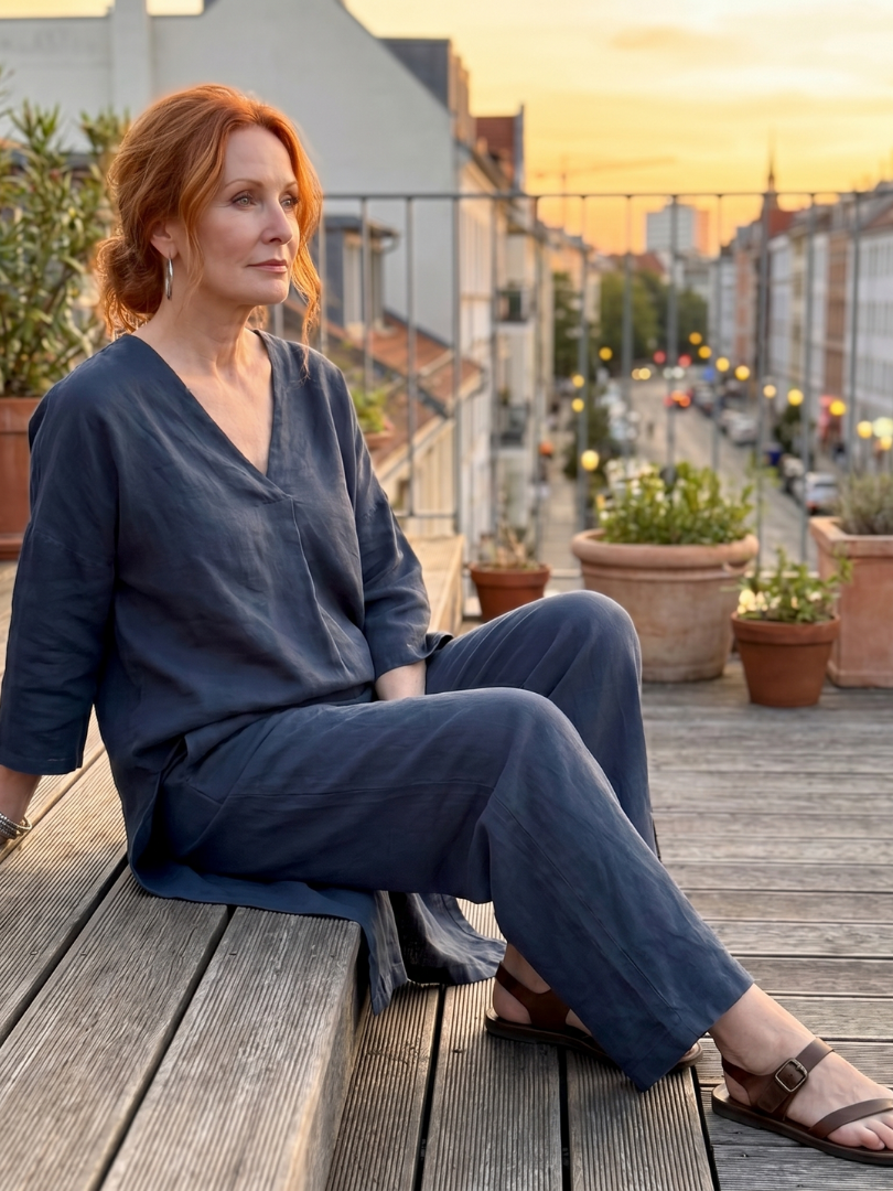 Onyx - Losse Tuniek Top en Wijde Broek Set
