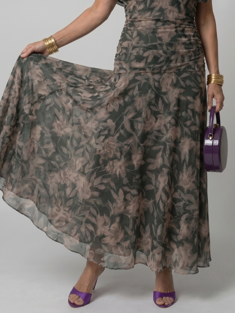 Calen - Off Shoulder Flow Midi Jurk