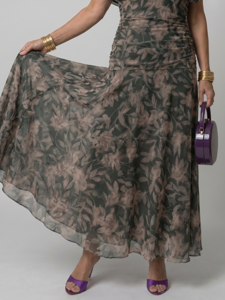 Calen - Off Shoulder Flow Midi Jurk