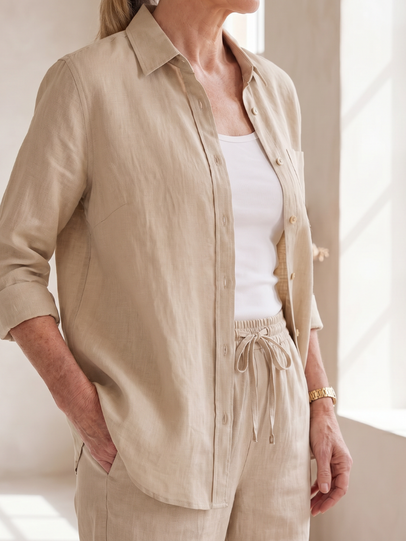 Noor - Lange Mouwen Shirt Tapered Broek Set