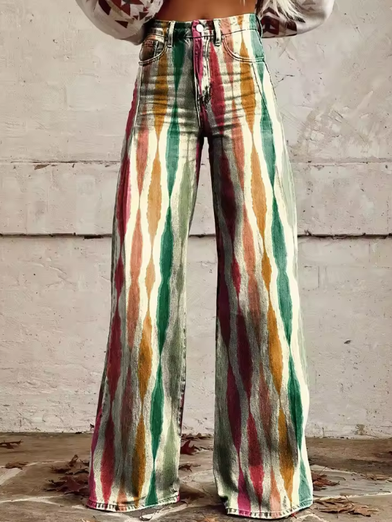 ISABELLA - Boho Vintage Broek met Retro en Verfijnde Charme