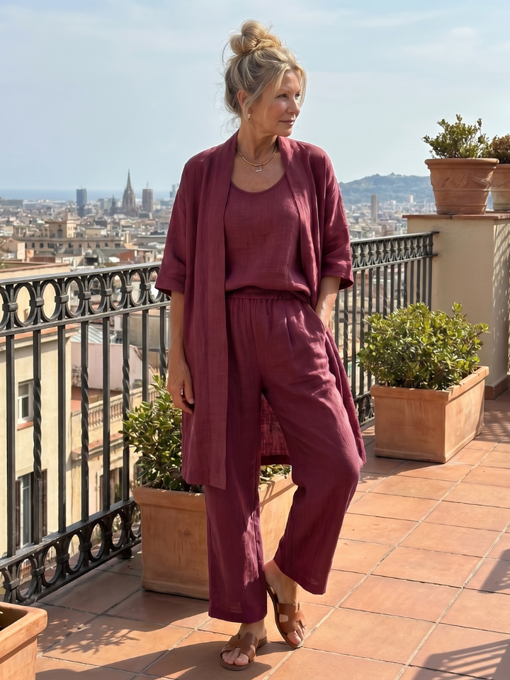 Yael - Drie-delige Relaxed Top Broek Set