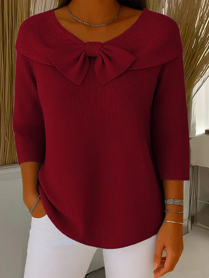FLEUR - Elegante Top met Strik en Perfecte Pasvorm