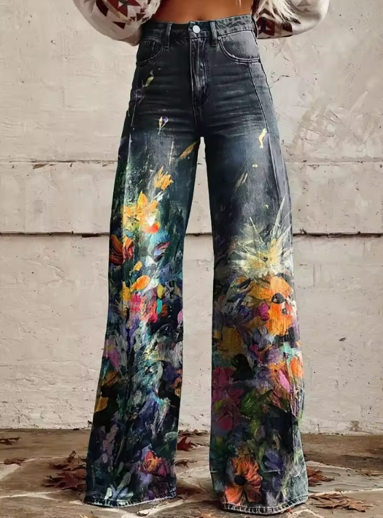 LORINA - Boho Chic Vloeiende en Comfortabele Broek