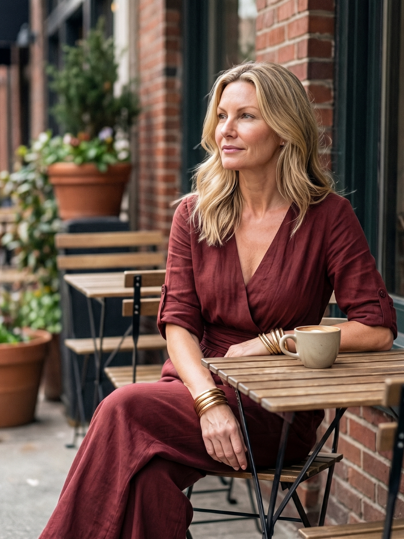 Wanda - Cross Front Wijde Pijpen Jumpsuit