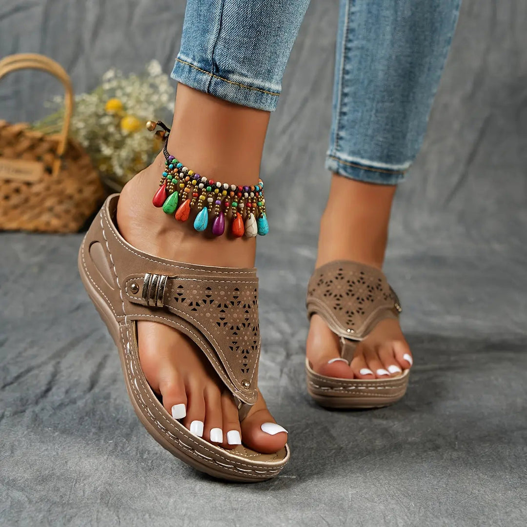 Élodie™ - Dames Sandalen Sleehak Tongs