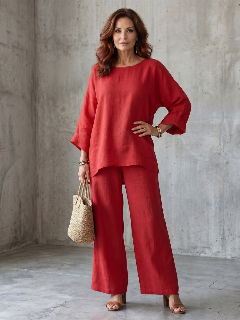 Prue - Oversized Tuniek en Wijde Broeken Set