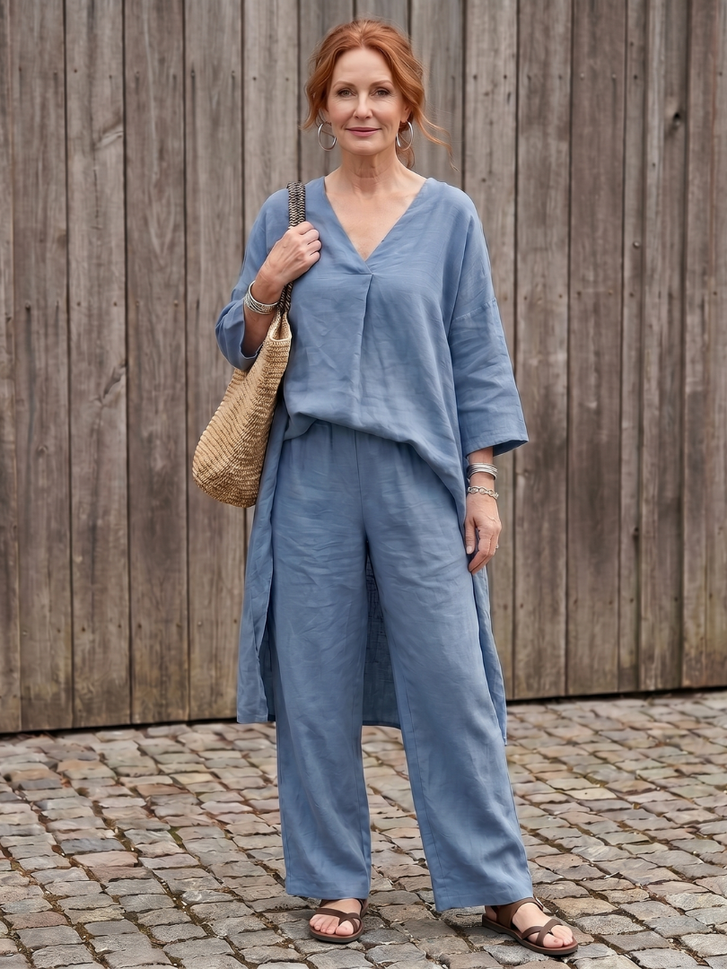 Onyx - Losse Tuniek Top en Wijde Broek Set