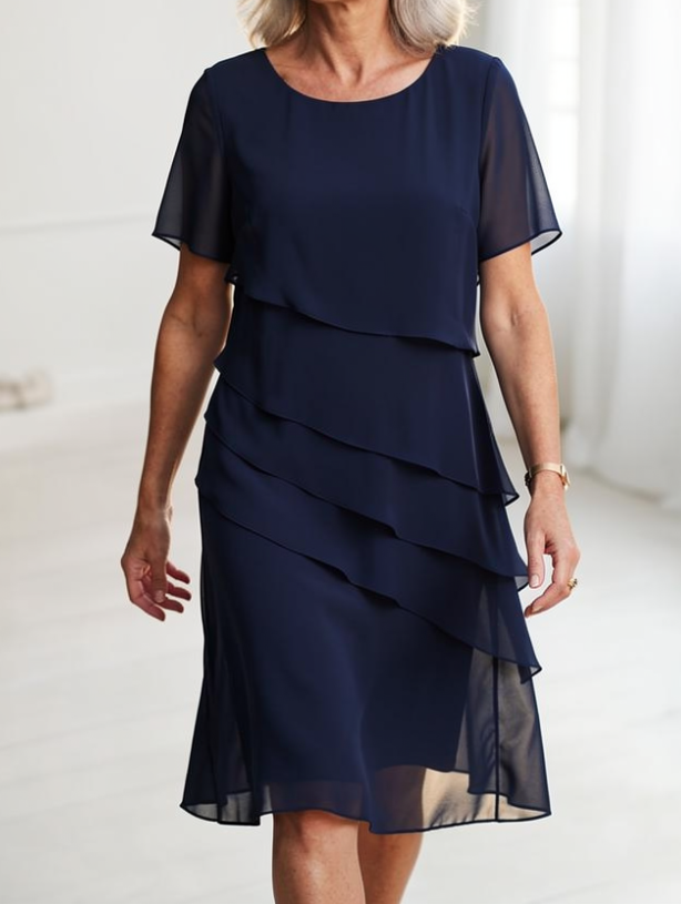 Juliette – Elegante vloeiende jurk met ruffles