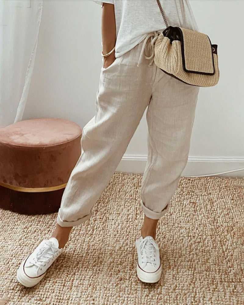 SANNE™ - Casual Damesbroek met Ademend Comfort en Tijdloze Elegantie voor Elke Dag