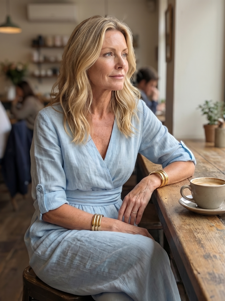 Wanda - Cross Front Wijde Pijpen Jumpsuit