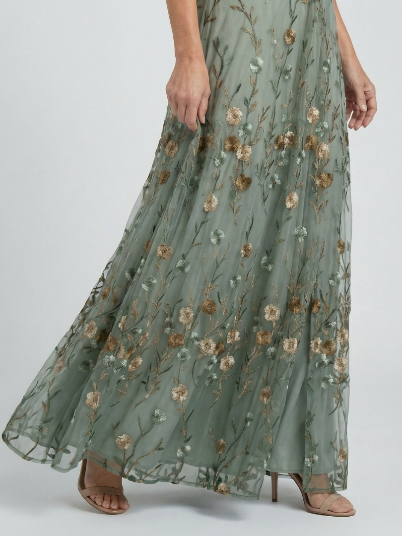 Selora - Halter Bloom Flow Maxi Jurk