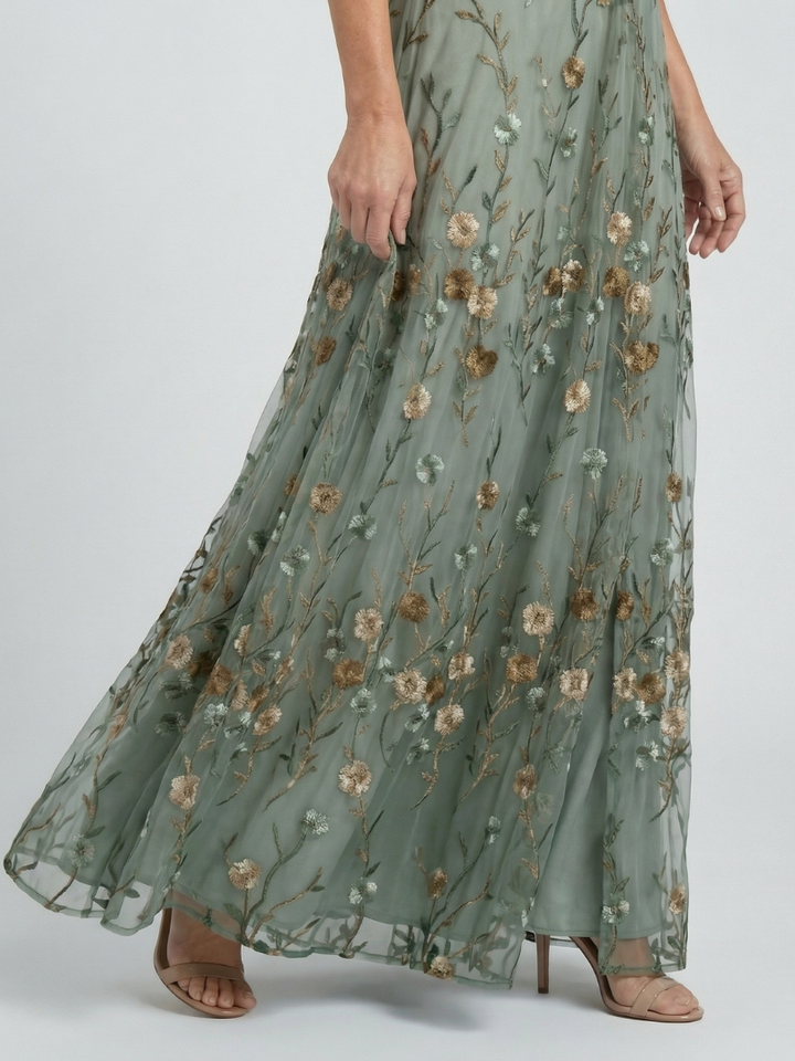 Selora - Halter Bloom Flow Maxi Jurk
