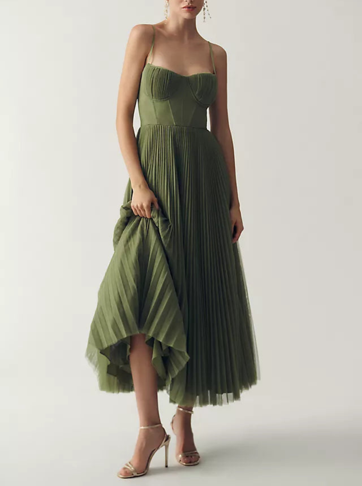 Joanna - Elegante gedrapeerde tule jurk