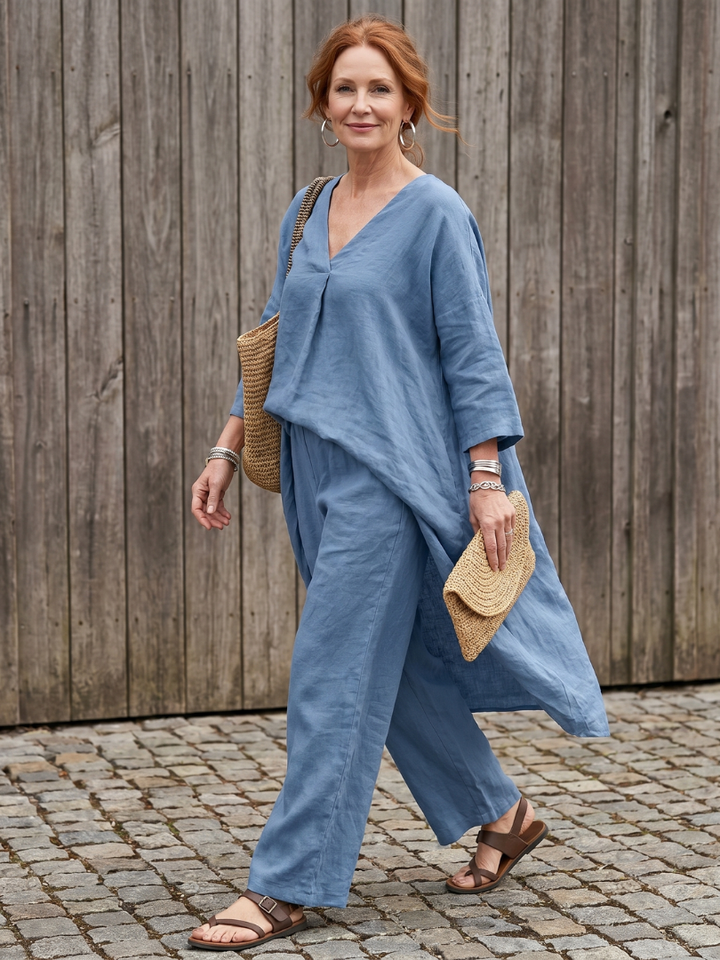 Onyx - Losse Tuniek Top en Wijde Broek Set