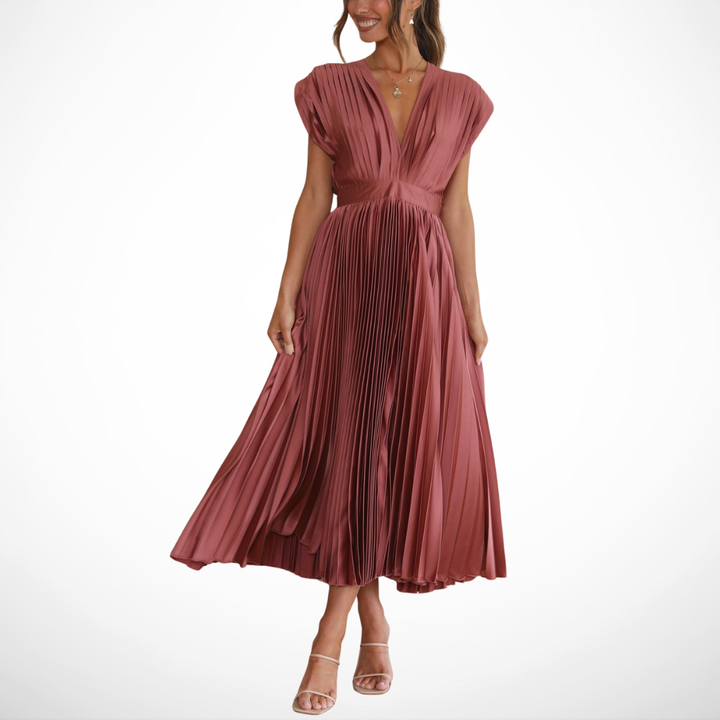 Leila - Elegante Plissé Jurk