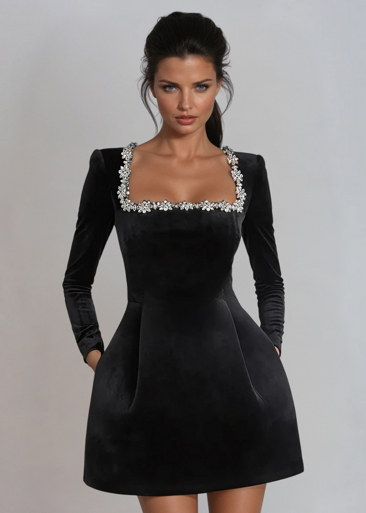 KARINA - MINI JURK VAN VELVET