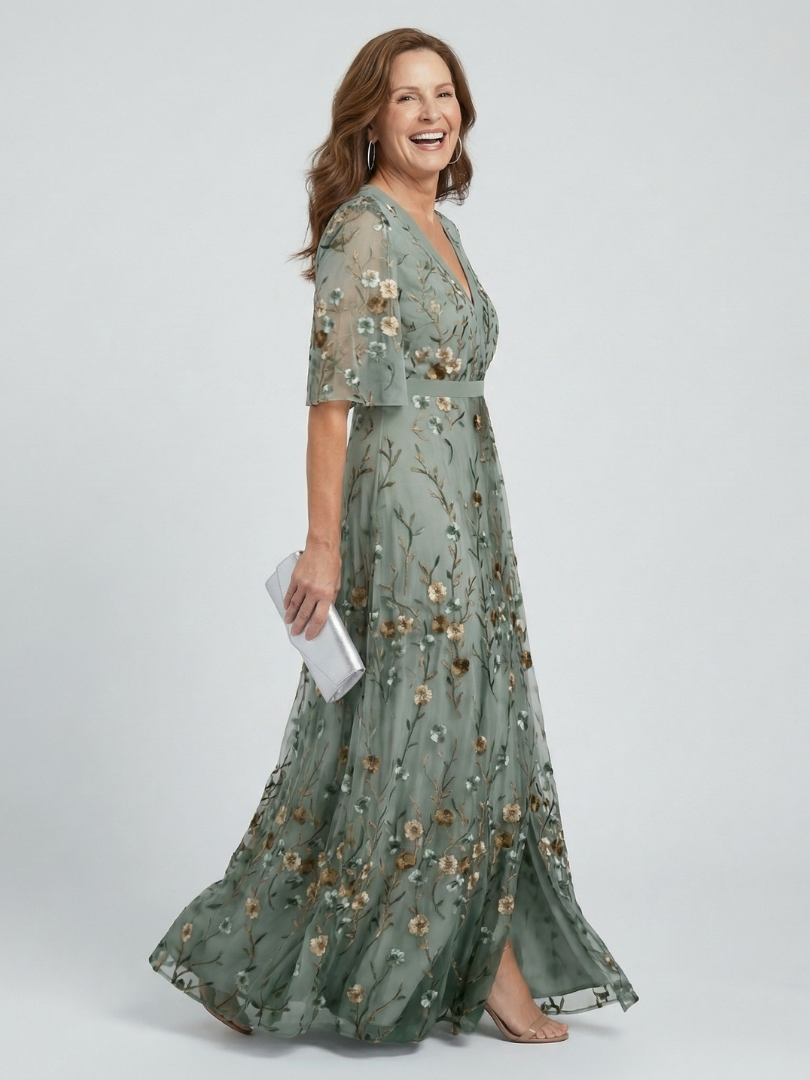 Selora - Halter Bloom Flow Maxi Jurk