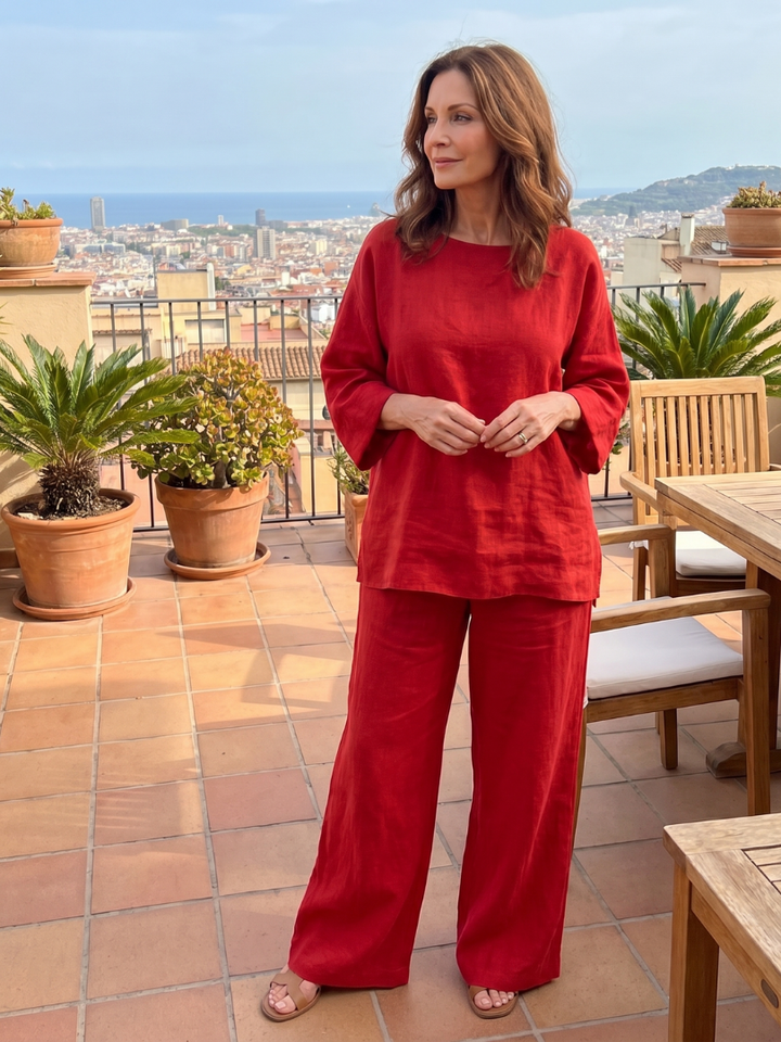 Prue - Oversized Tuniek en Wijde Broeken Set