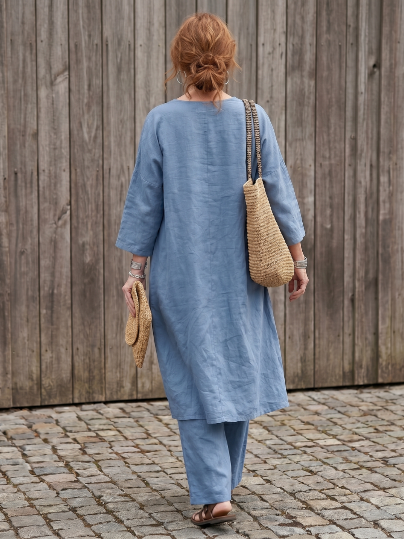 Onyx - Losse Tuniek Top en Wijde Broek Set