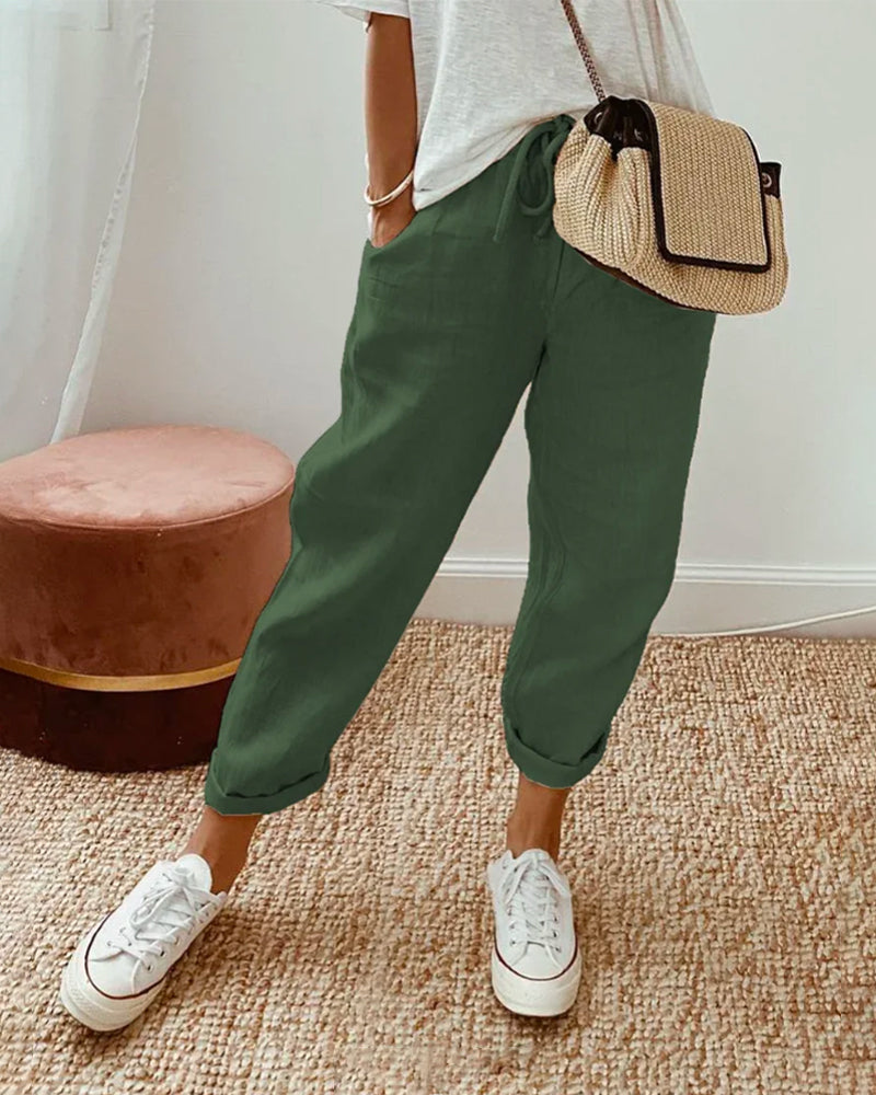 SANNE™ - Casual Damesbroek met Ademend Comfort en Tijdloze Elegantie voor Elke Dag