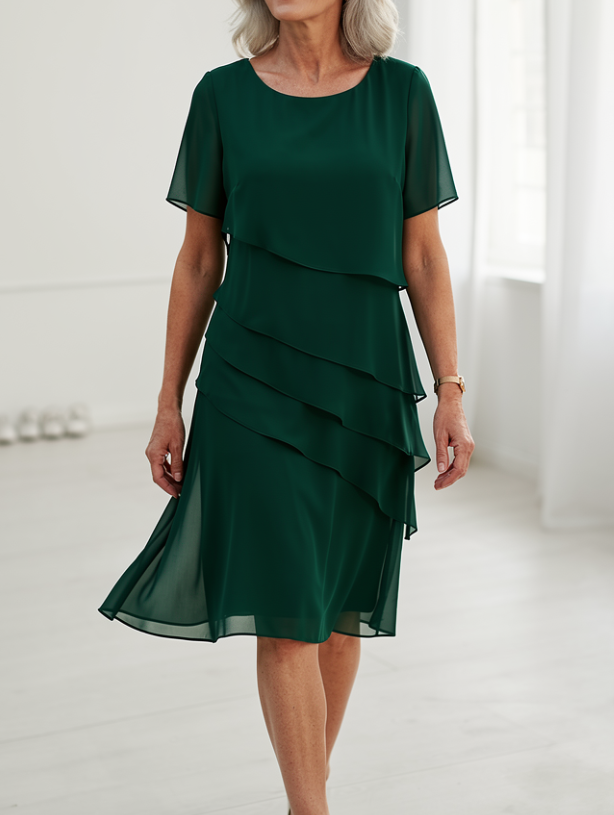 Juliette – Elegante vloeiende jurk met ruffles