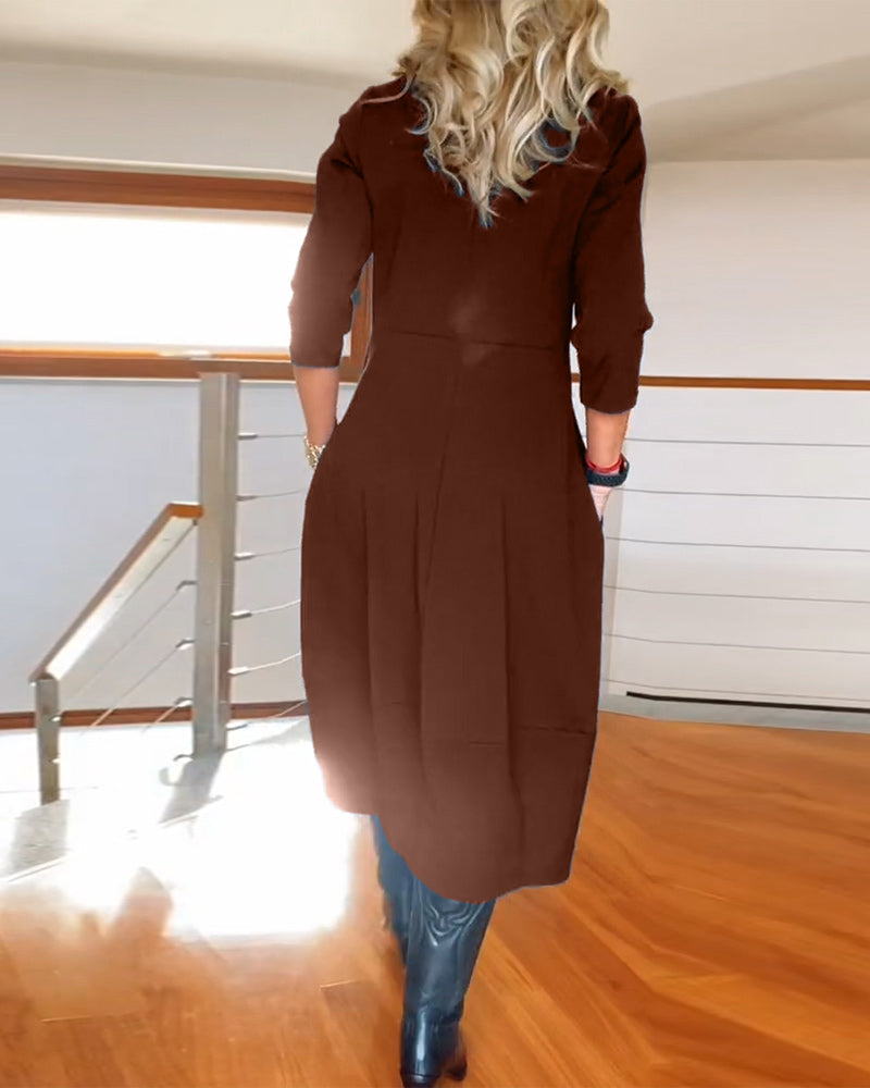 VALENTINA - Elegante Maxi Jurk die het Silhouet Verfijnt en Dagelijks Comfort Biedt