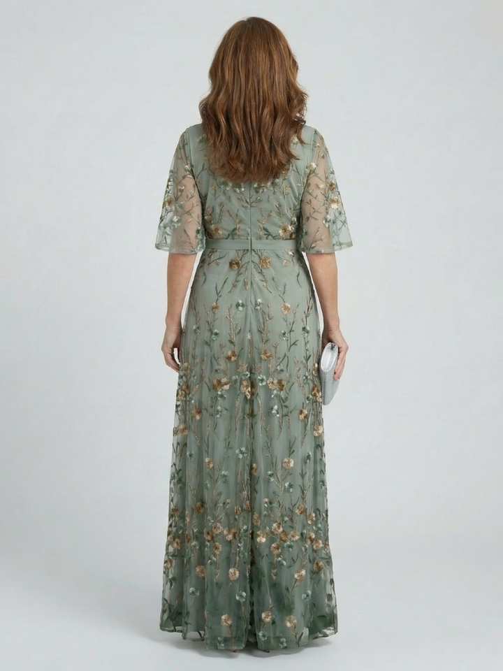 Selora - Halter Bloom Flow Maxi Jurk