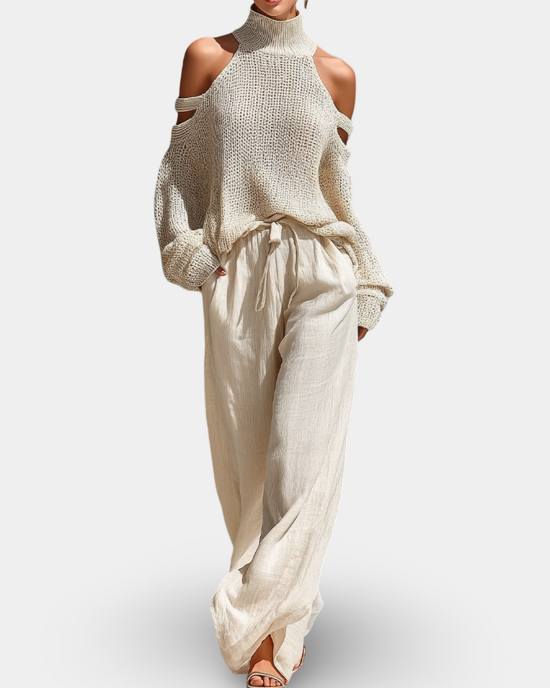 Camile - Modieuze gebreide set met broek