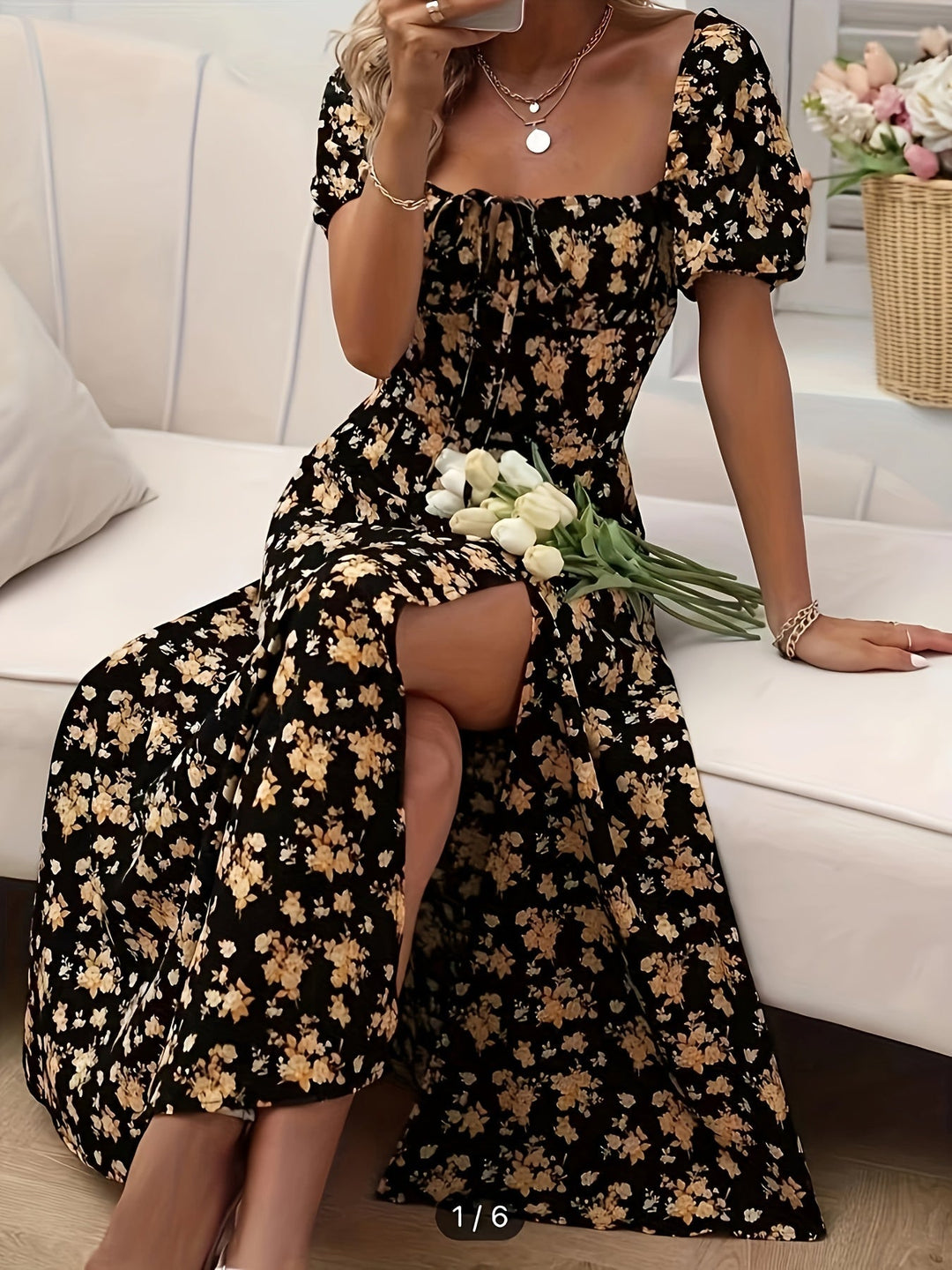 Nina - Elegante Bloemenjurk