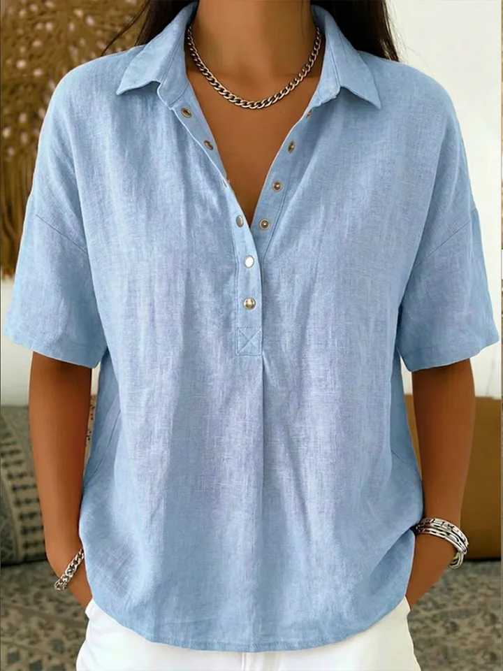 Willow - Blouse met Kraag en Knopen