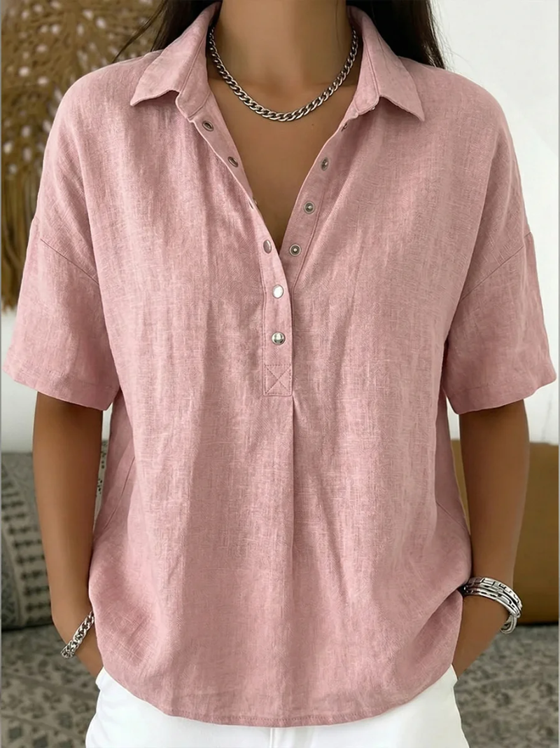 Willow - Blouse met Kraag en Knopen