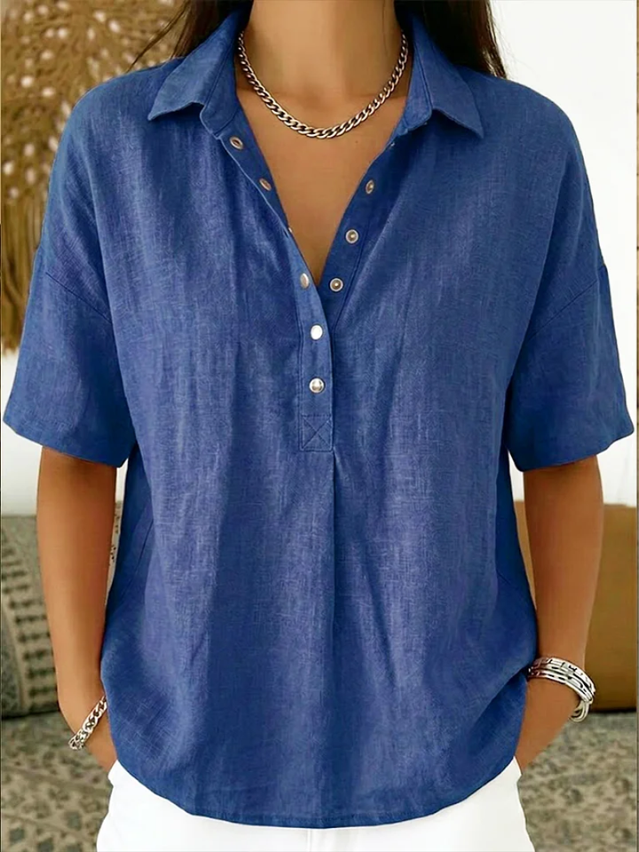 Willow - Blouse met Kraag en Knopen