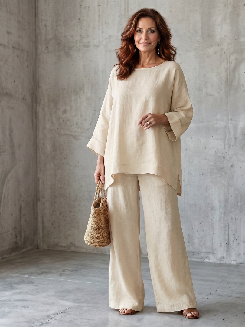 Prue - Oversized Tuniek en Wijde Broeken Set