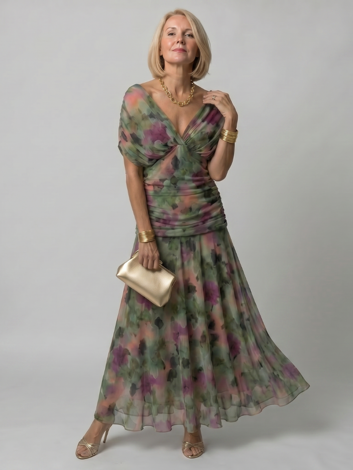 Calen - Off Shoulder Flow Midi Jurk