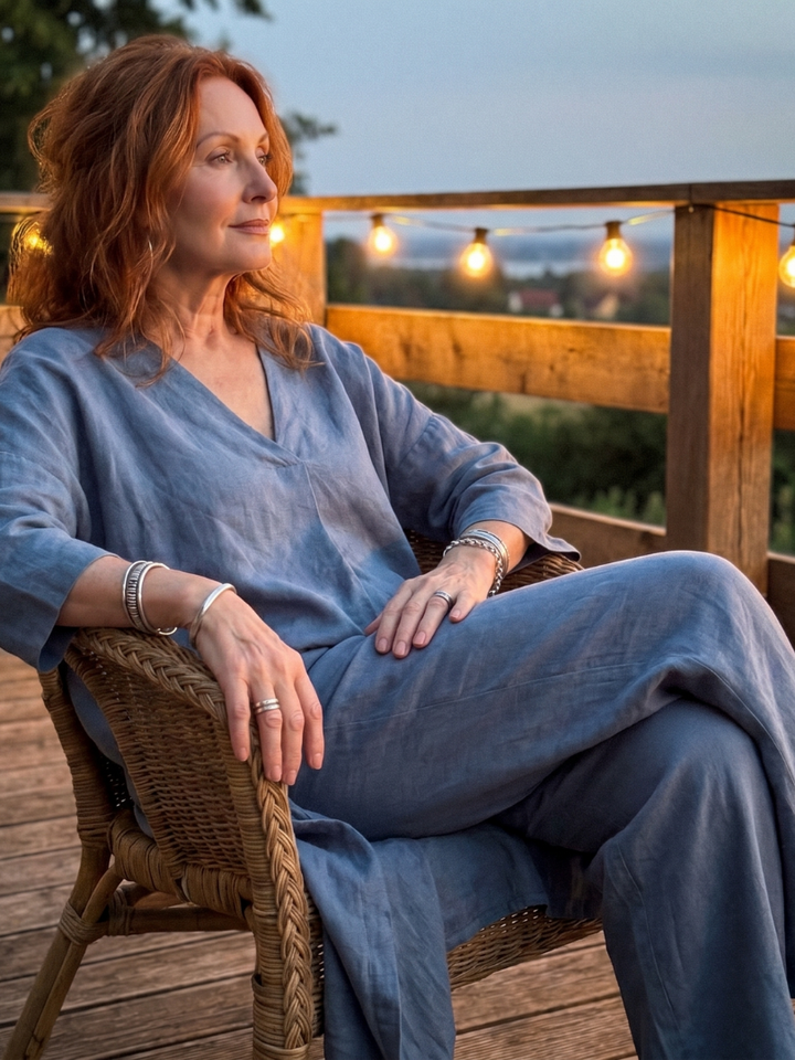 Onyx - Losse Tuniek Top en Wijde Broek Set