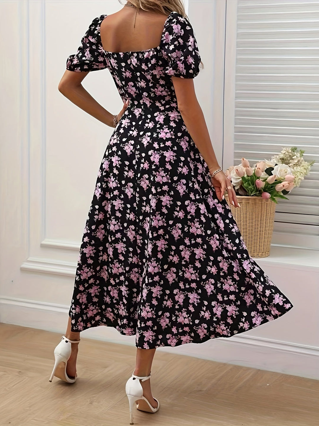 Nina - Elegante Bloemenjurk