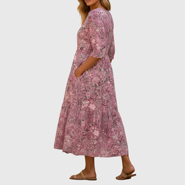 Helen - Elegante Midi-jurk met V-hals