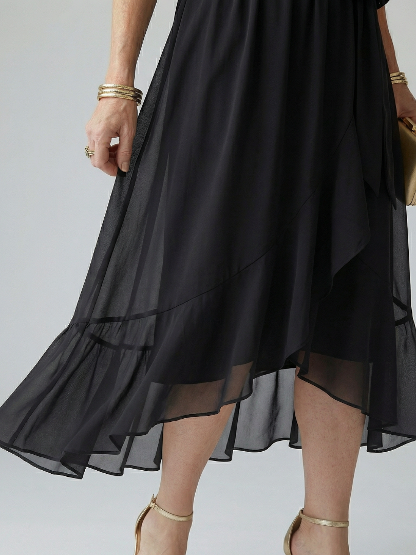 Elric - Lichte Drape Midi Jurk
