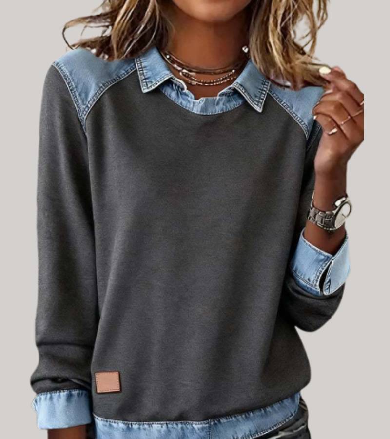 MILA - Elegante Trui met Verfijnde Details voor Dagelijkse Chic
