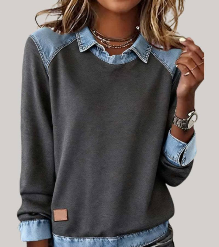 MILA - Elegante Trui met Verfijnde Details voor Dagelijkse Chic