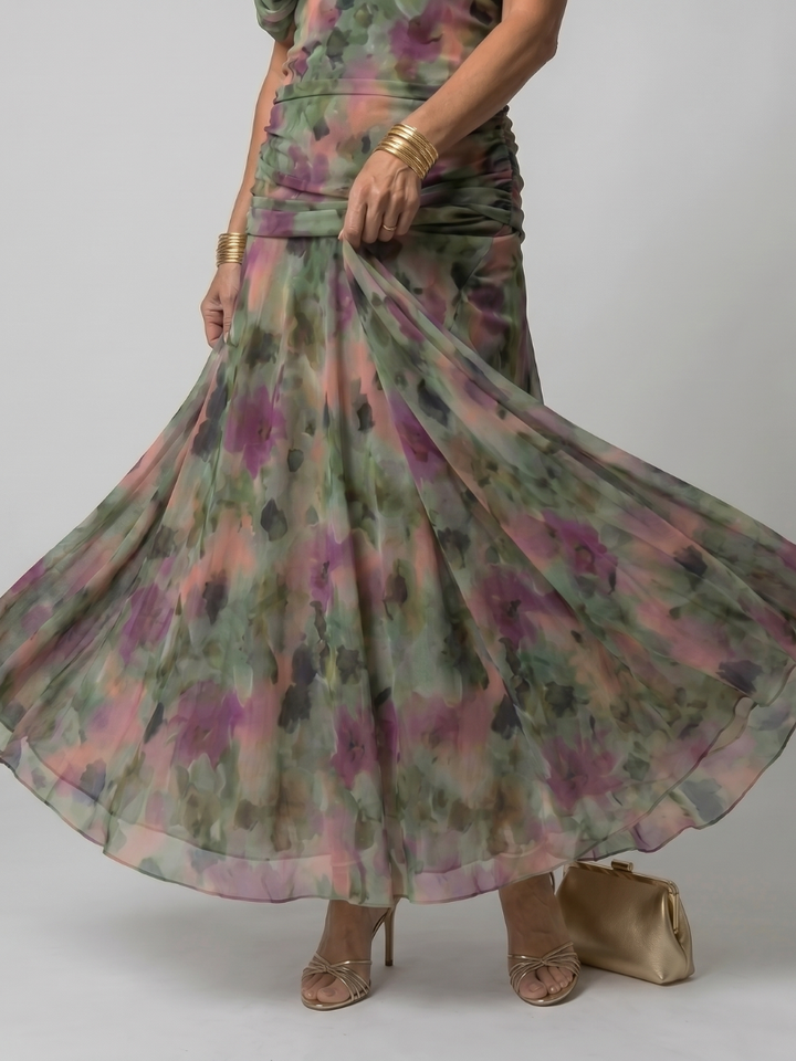 Calen - Off Shoulder Flow Midi Jurk