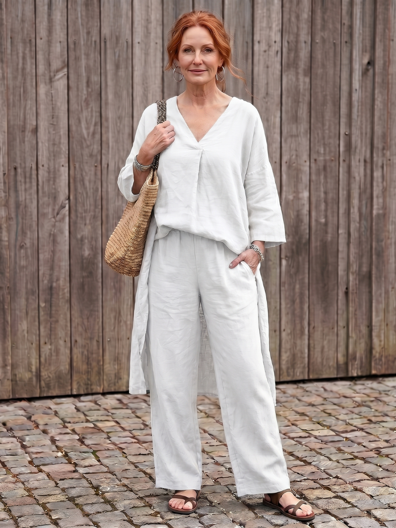 Onyx - Losse Tuniek Top en Wijde Broek Set