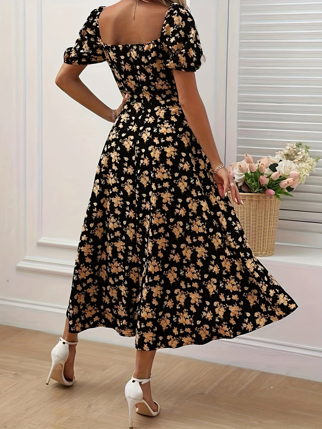 Nina - Elegante Bloemenjurk