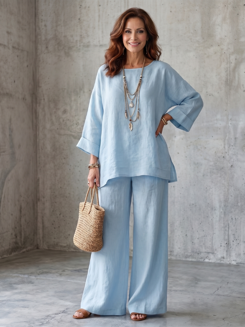 Prue - Oversized Tuniek en Wijde Broeken Set