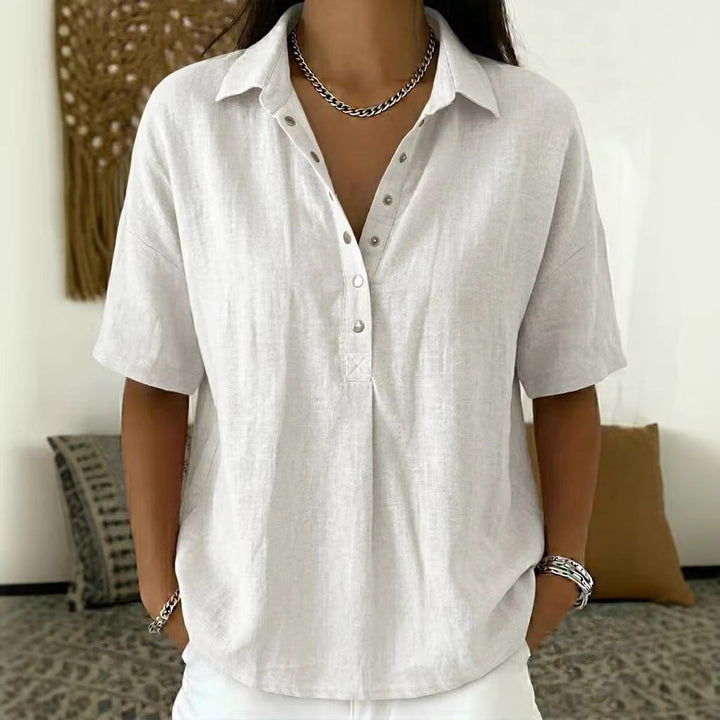 Willow - Blouse met Kraag en Knopen