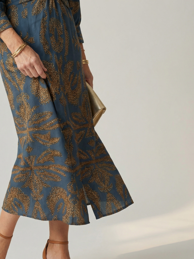 Lune - Natuurlijke Wrap Midi Jurk